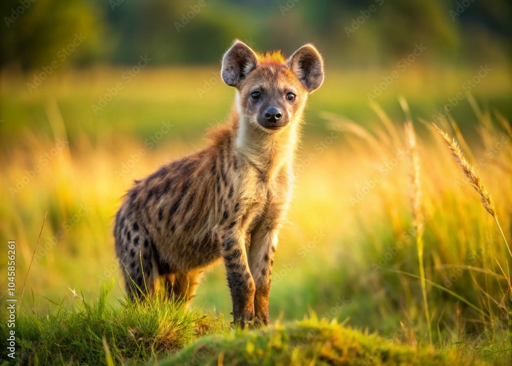 Spotted Hyena Cub by Den in Masai Mara - Wildlife Photography Spotted Hyena Cub by Den in Masai Mara - Wildlife Photography