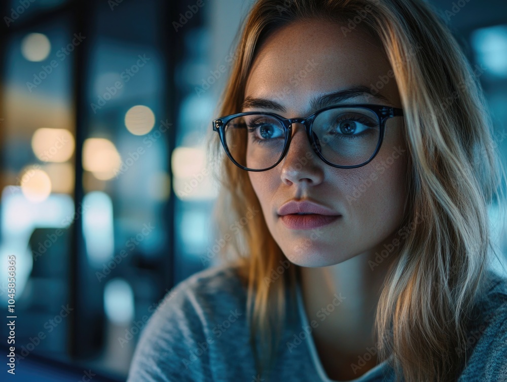 Intelligent Female Professional in Office Environment Intelligent Female Professional in Office Environment