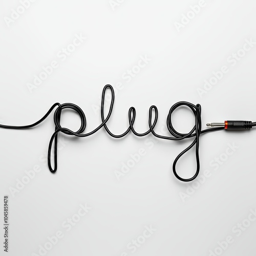 Black cable forms the word 