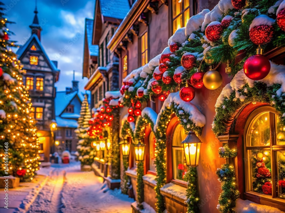 Stunning Architectural Photography of Christmas Celebrations in Urban Settings with Festive Lights and Decorations Stunning Architectural Photography of Christmas Celebrations in Urban Settings with Festive Lights and Decorations