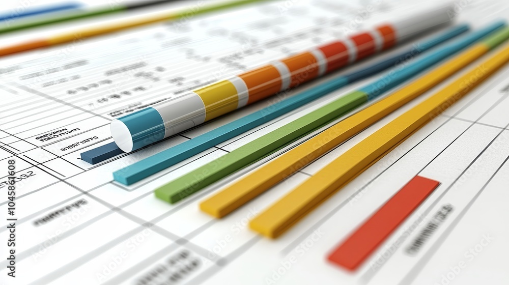 3D Illustration of Project Planning Session Materials 3D Illustration of Project Planning Session Materials