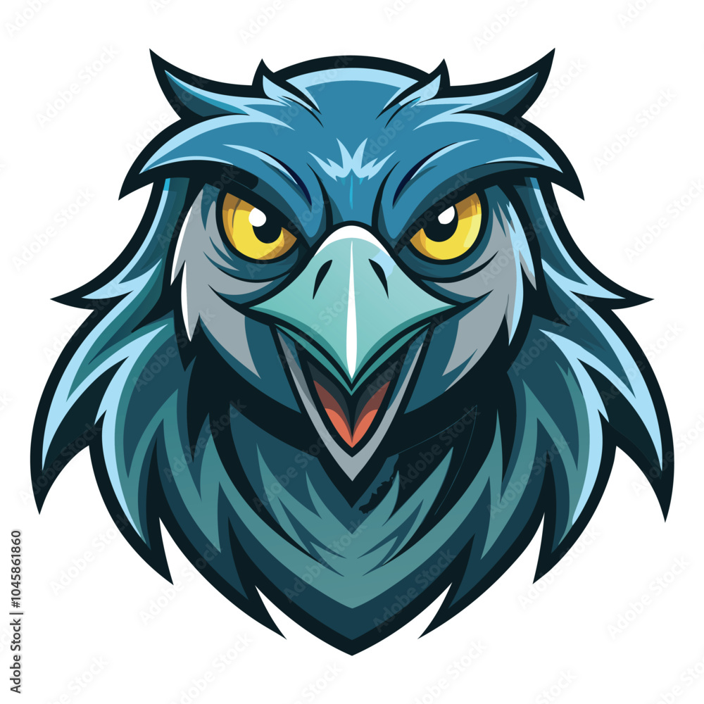 Fototapeta premium Blue Bird Mascot Illustration Design Vector