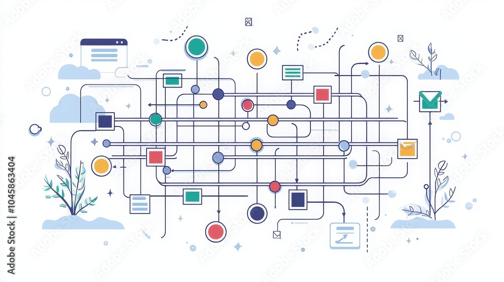 Creative Flowchart for Project Management Design Creative Flowchart for Project Management Design