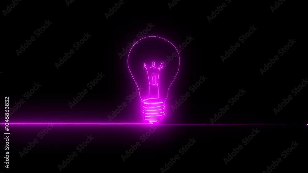 Glowing Light bulb icon. A glowing light bulb Electricity icon isolated on black background. Glowing Light bulb icon. A glowing light bulb Electricity icon isolated on black background.