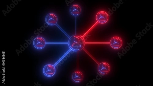 Animation of fast People network icon. digital interface connection and communication concept digitally generated animation.