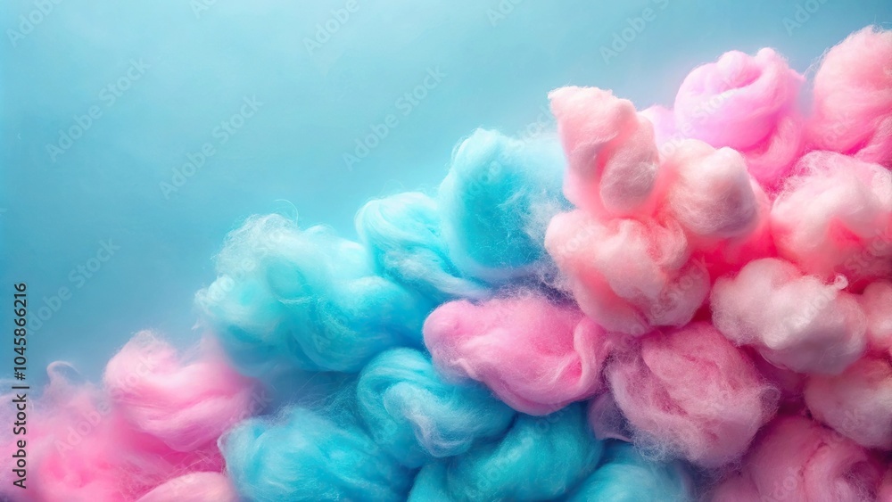 Soft and sweet dreams background of pink and blue cotton candy with leading lines Soft and sweet dreams background of pink and blue cotton candy with leading lines