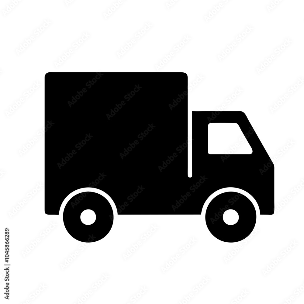 Truck icon for transport services Truck icon for transport services