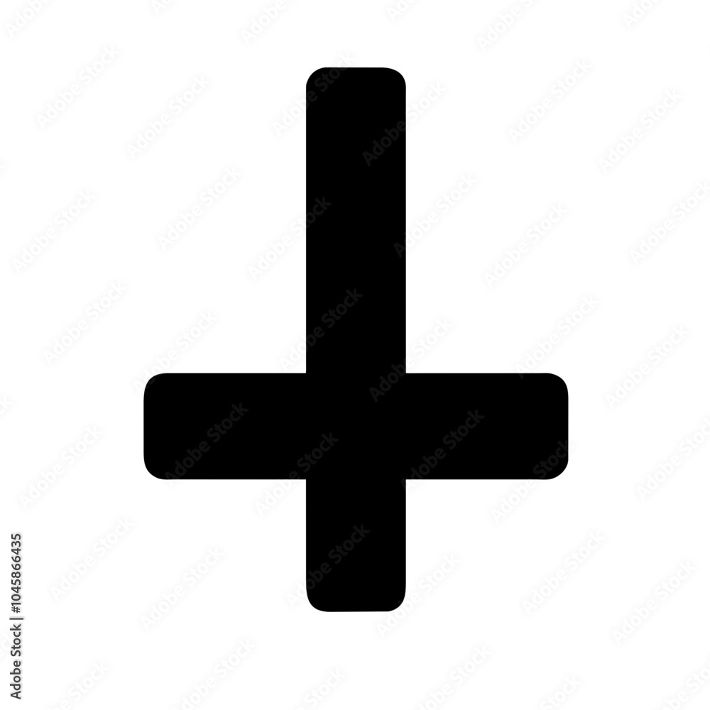 Obraz premium Symbol representing inverted cross icon