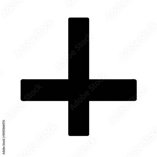 Symbol representing inverted cross icon