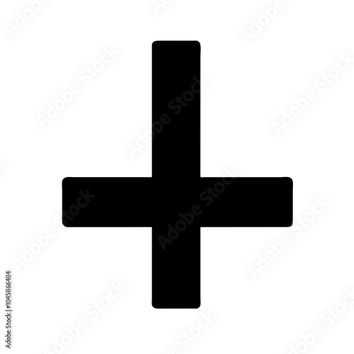 Symbol representing inverted cross icon