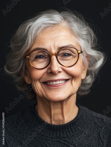 Portrait of a Mature Woman with Glasses