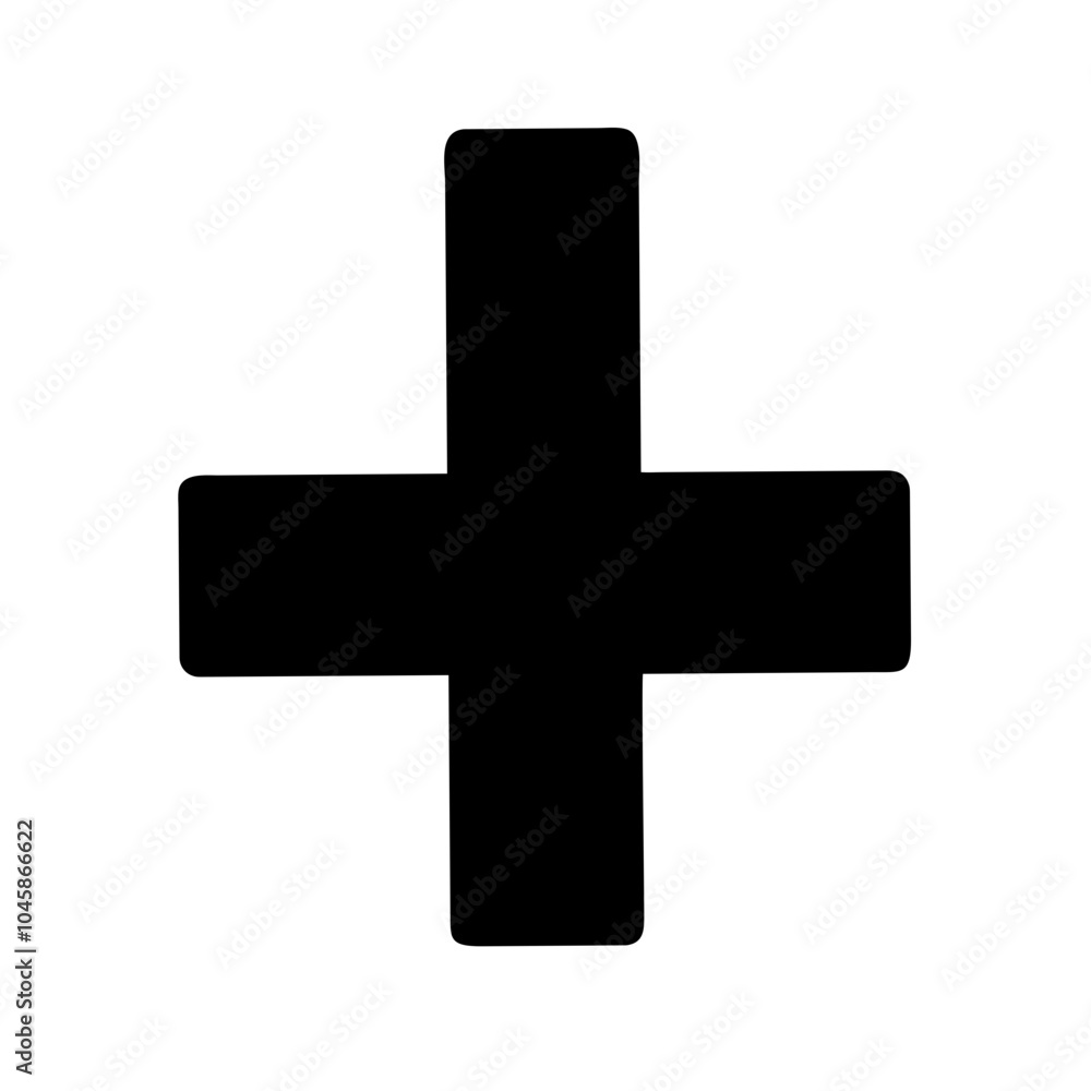 Symbol representing inverted cross icon Symbol representing inverted cross icon