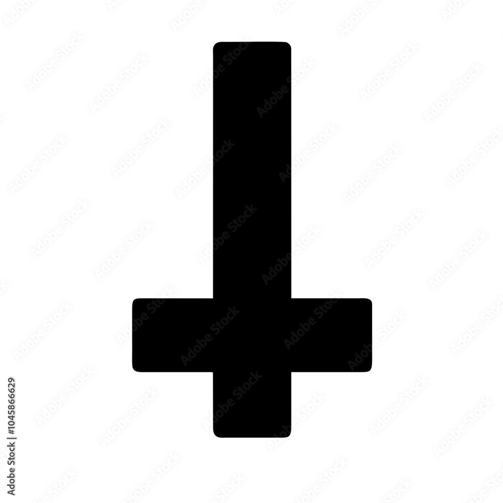 Obraz premium Symbol representing inverted cross icon