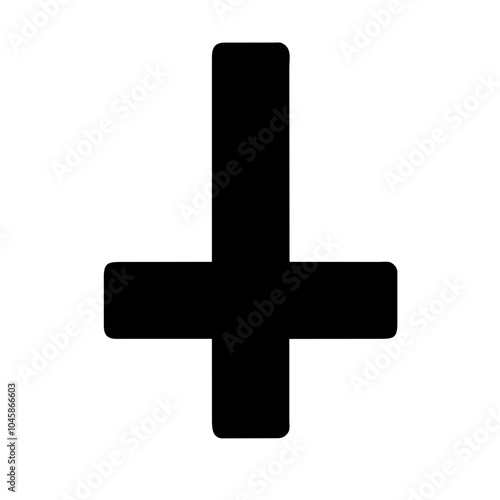 Symbol representing inverted cross icon
