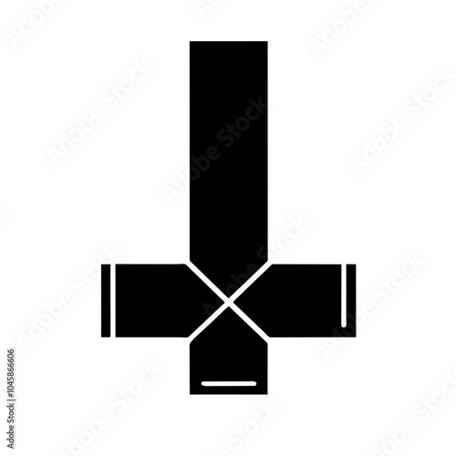 Symbol representing inverted cross icon