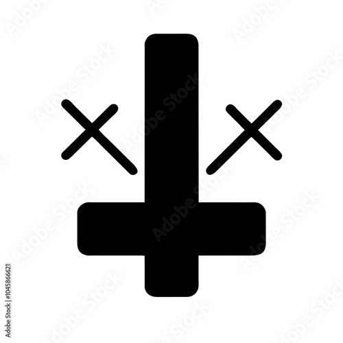 Symbol representing inverted cross icon