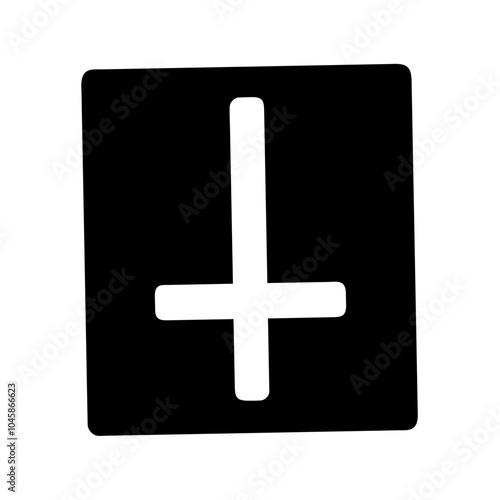 Symbol representing inverted cross icon
