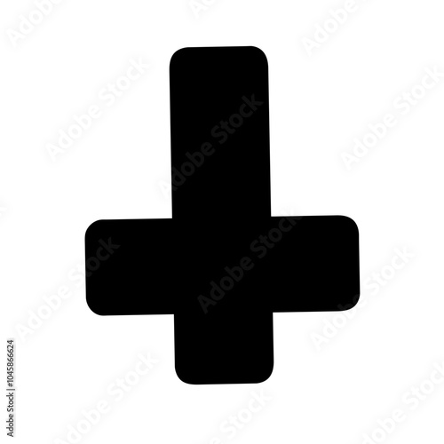 Symbol representing inverted cross icon