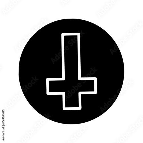 Symbol representing inverted cross icon