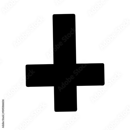 Symbol representing inverted cross icon