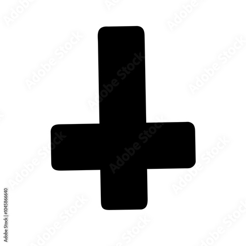 Symbol representing inverted cross icon