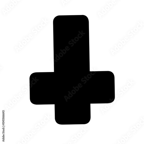 Symbol representing inverted cross icon