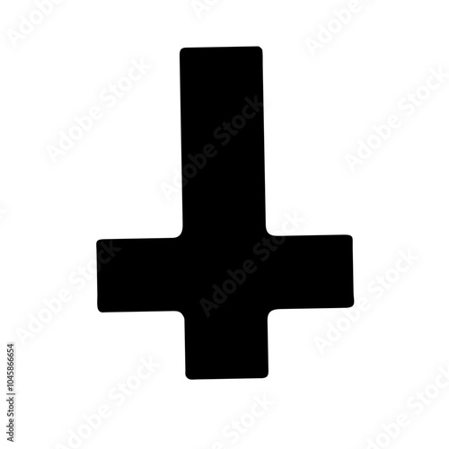 Symbol representing inverted cross icon