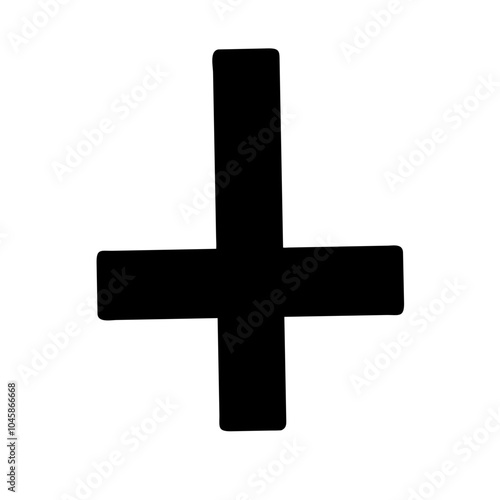 Symbol representing inverted cross icon