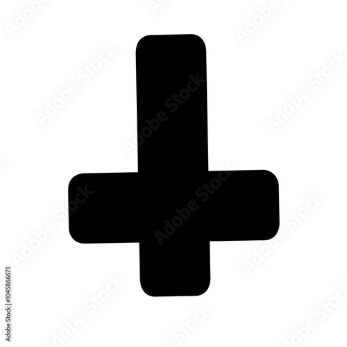 Symbol representing inverted cross icon