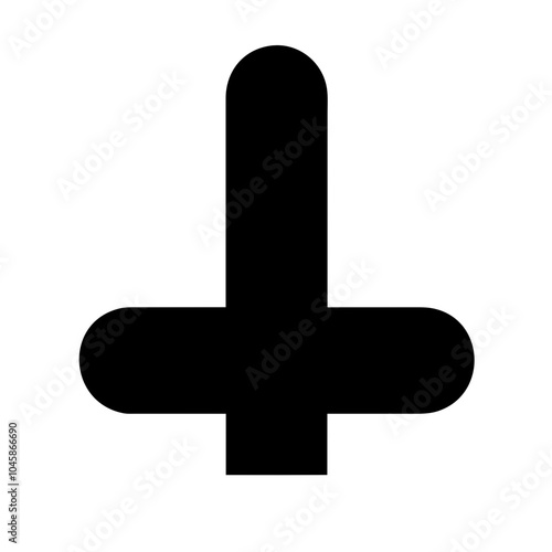 Symbol representing inverted cross icon