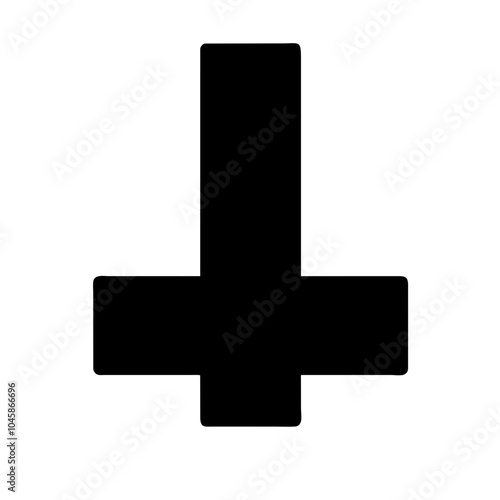 Symbol representing inverted cross icon