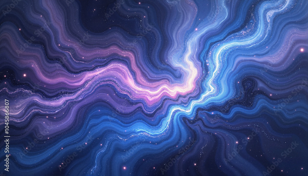 Abstract cosmic waves in shades of blue and purple with a celestial feel Abstract cosmic waves in shades of blue and purple with a celestial feel