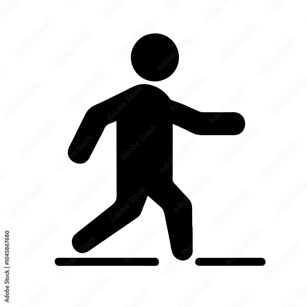 Icon representing the action of walking Icon representing the action of walking