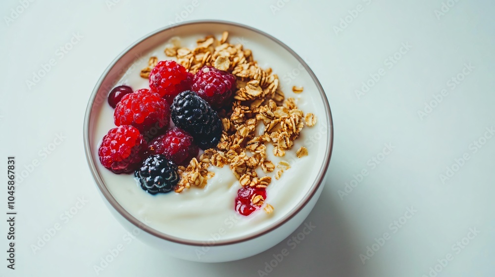 Delicious Yogurt Parfait with Granola and Berries Delicious Yogurt Parfait with Granola and Berries