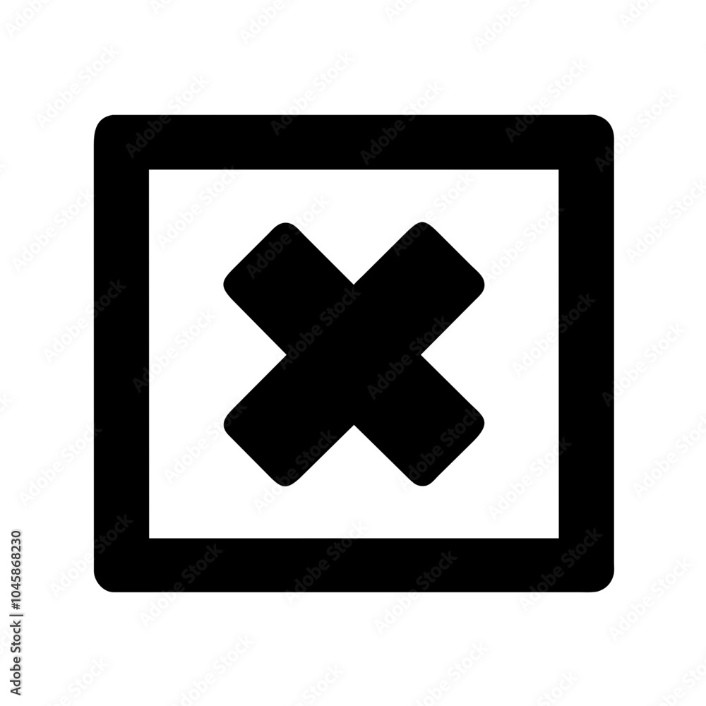 Icon representing close or cancel action Icon representing close or cancel action