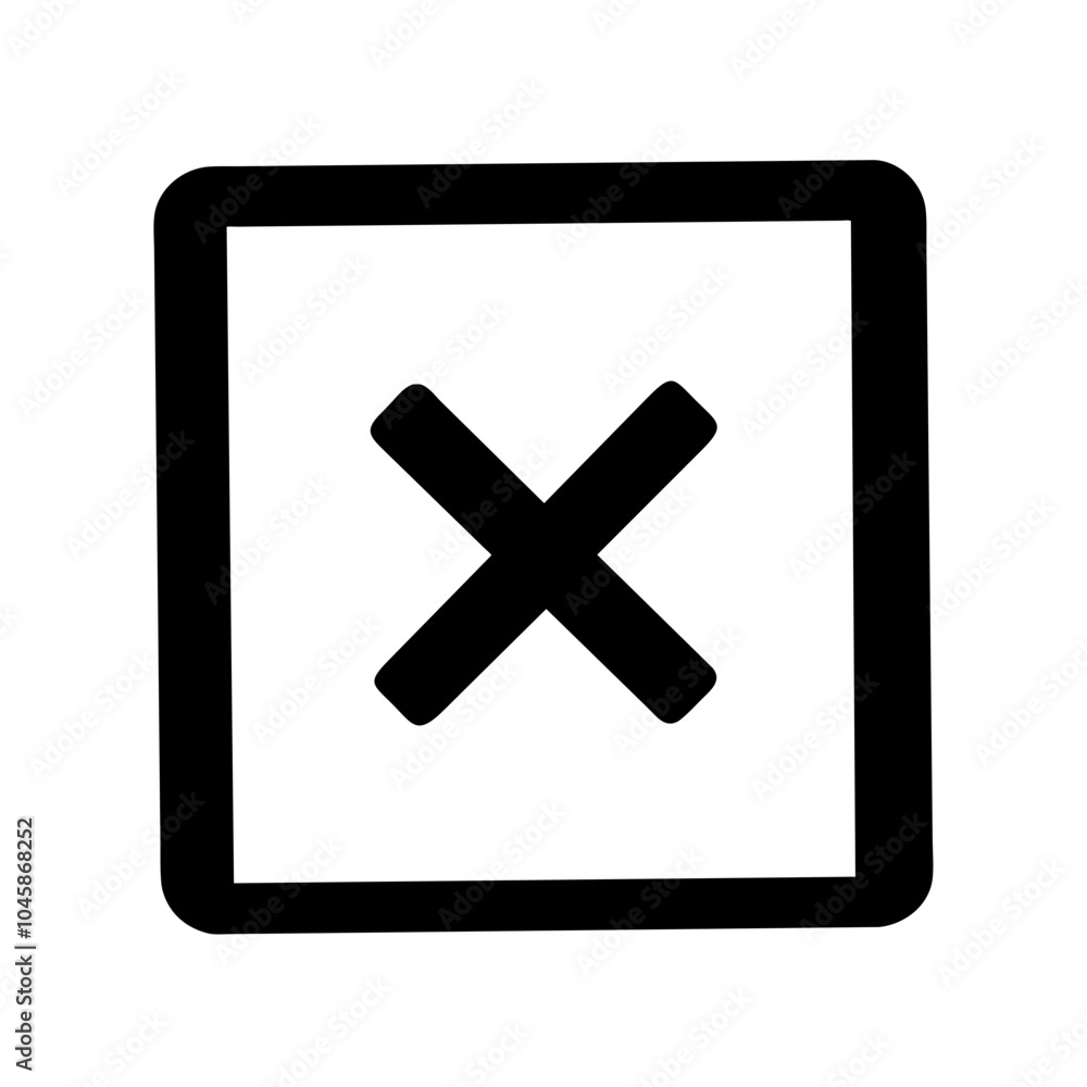 Icon representing close or cancel action Icon representing close or cancel action