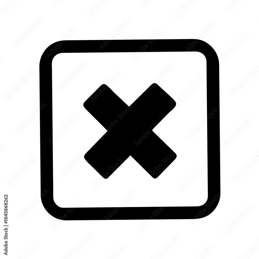Icon representing close or cancel action Icon representing close or cancel action
