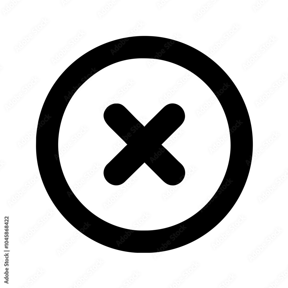 Icon representing close or cancel action Icon representing close or cancel action
