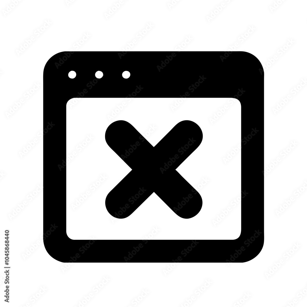 Obraz premium Icon representing close or cancel action