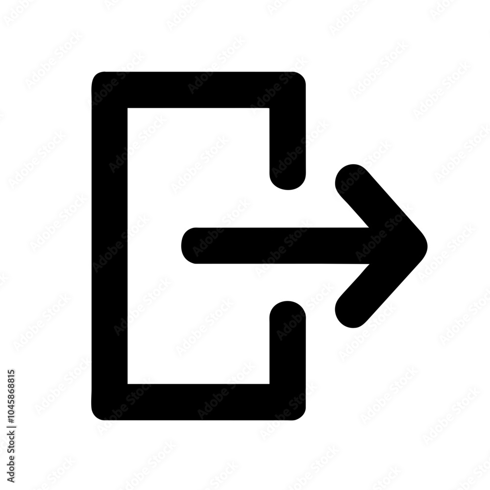 Icon indicating user logout action Icon indicating user logout action