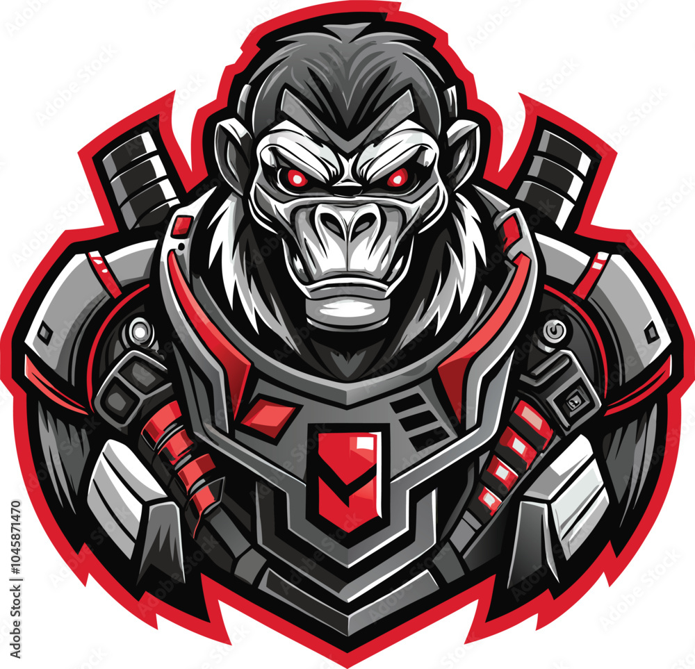 Cybernetic Gorilla Warrior Futuristic Design Cybernetic Gorilla Warrior Futuristic Design