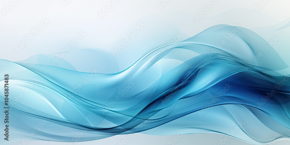 Abstract blue waves flow Abstract blue waves flow