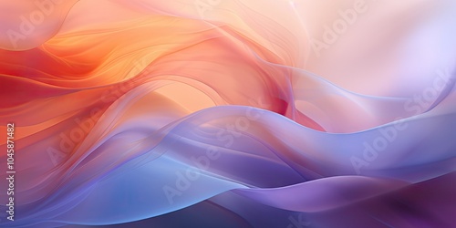 Abstract waves of blue and orange