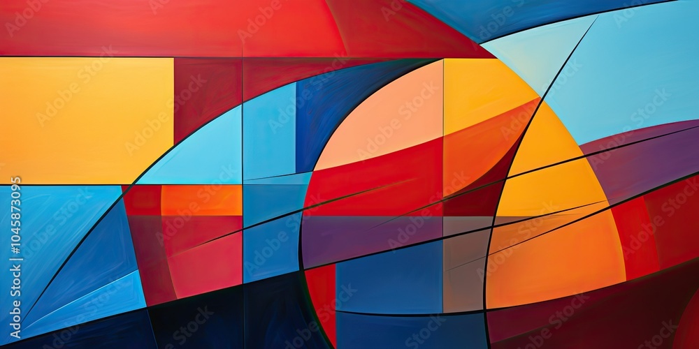 Abstract geometric art with bold colors Abstract geometric art with bold colors
