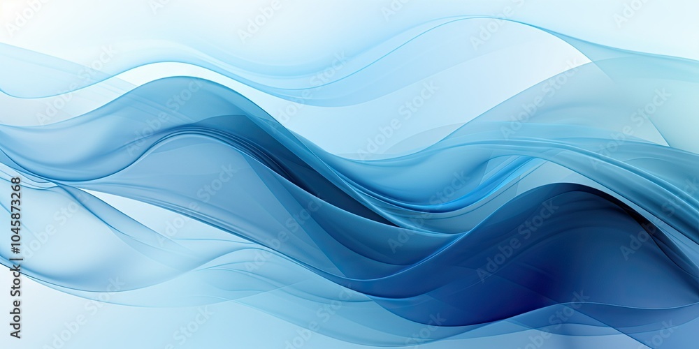 Fototapeta premium Abstract blue wave design