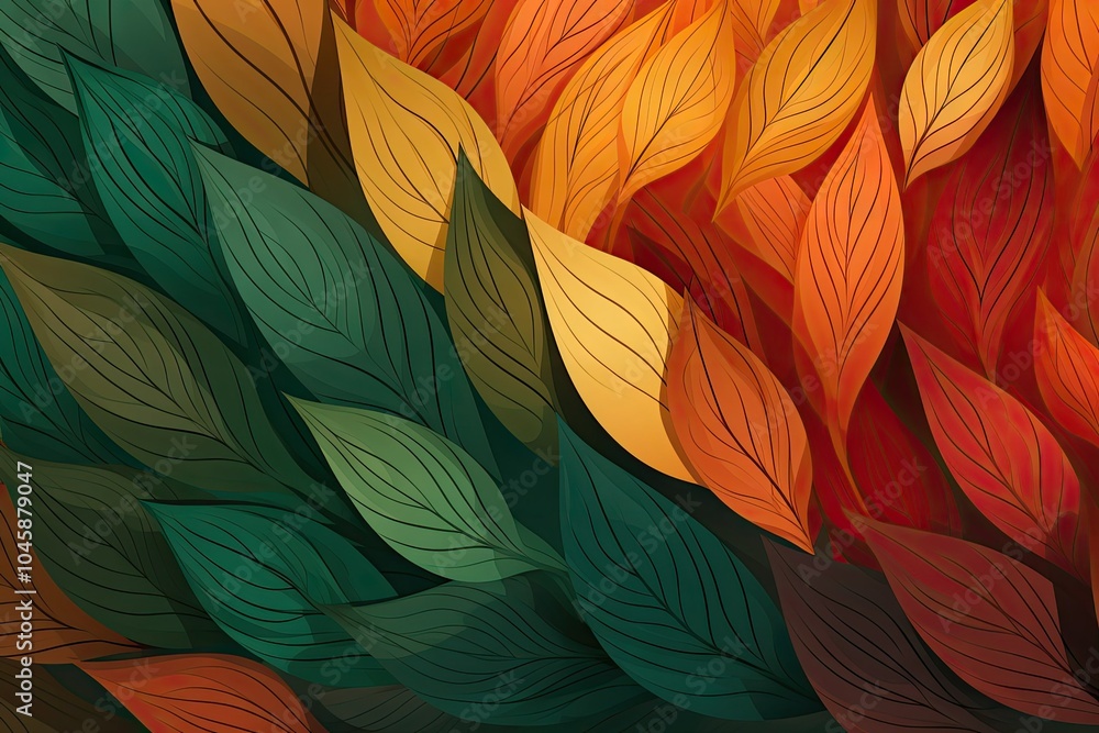 Colorful abstract leaf pattern Colorful abstract leaf pattern