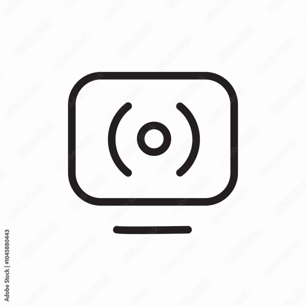 computer broadcast icon sign vector computer broadcast icon sign vector
