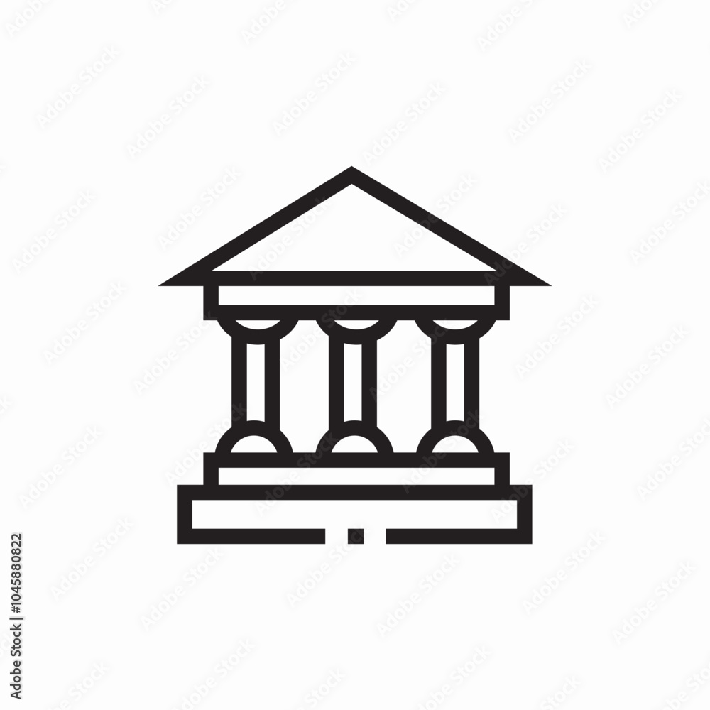 landmark building icon sign vector landmark building icon sign vector