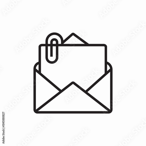 mail attachment icon sign vector