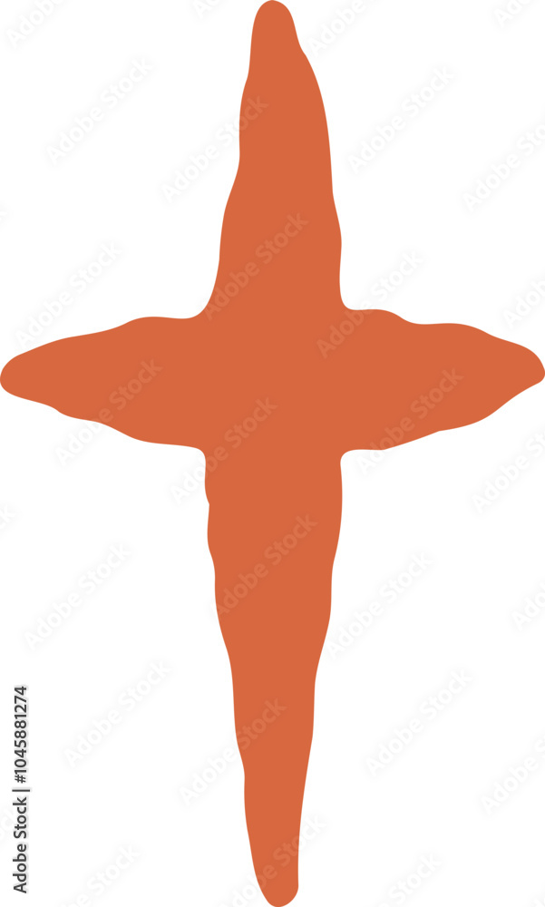 Hand Drawn Abstract Organic Shapes. Botanical Element